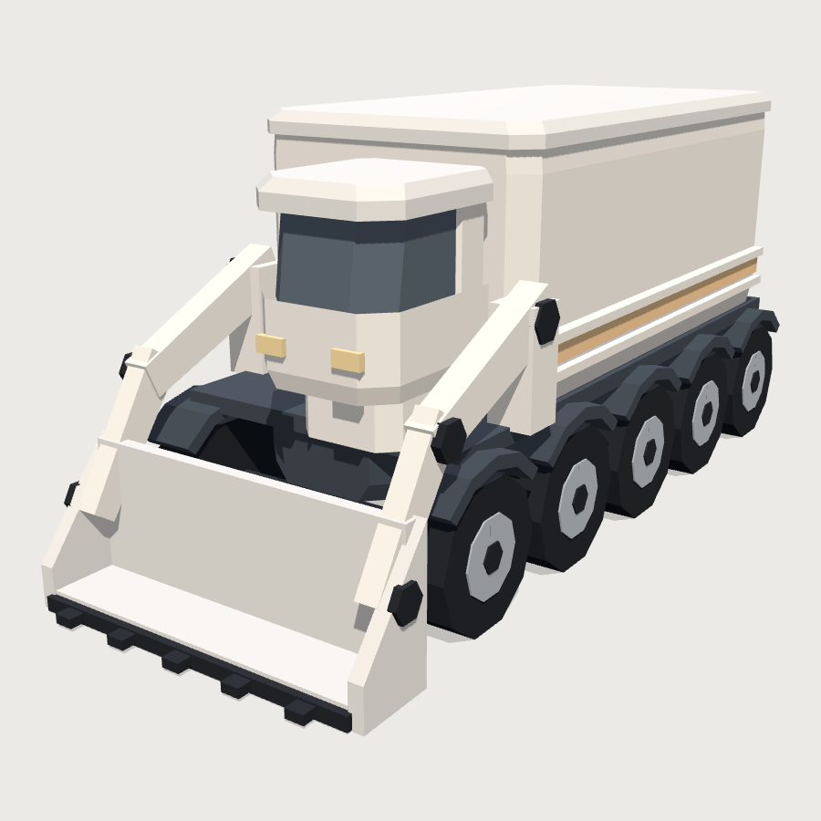 Multi-Wheel Crawler Loader low-poly 3D model
