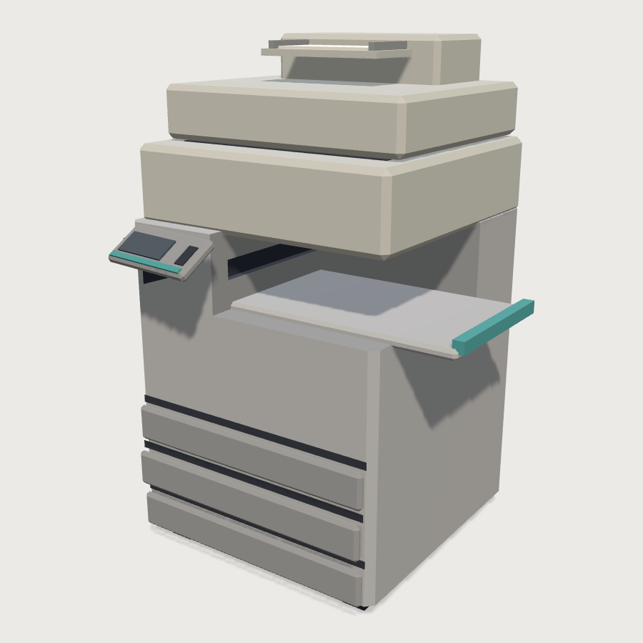 Multifunction Printer low-poly 3D model
