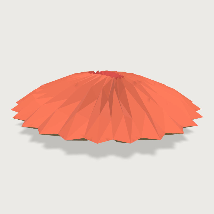Mushroom Coral low-poly 3D model