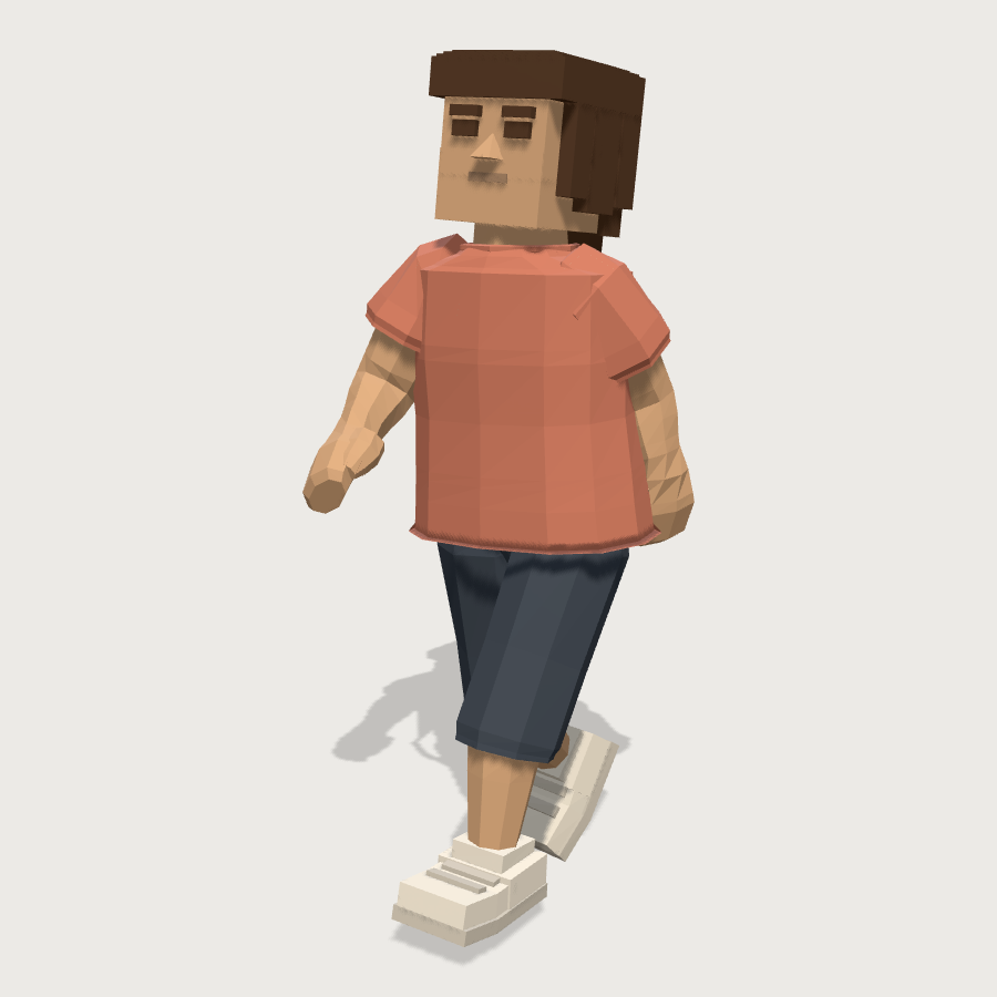 Neighborhood Child low-poly 3D model