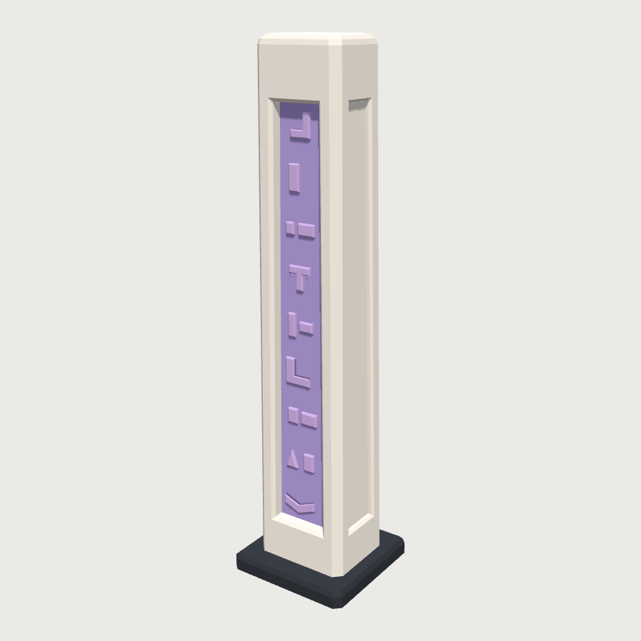 Neon Sign Pylon low-poly 3D model