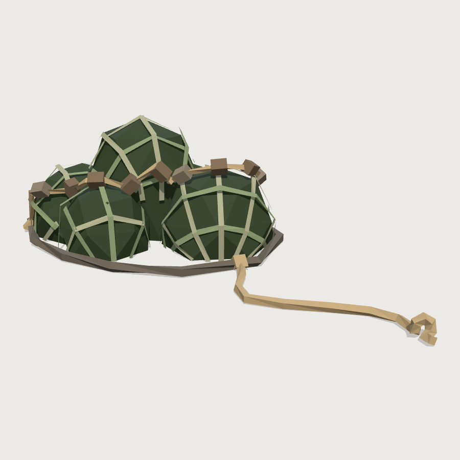 Net Pile low-poly 3D model