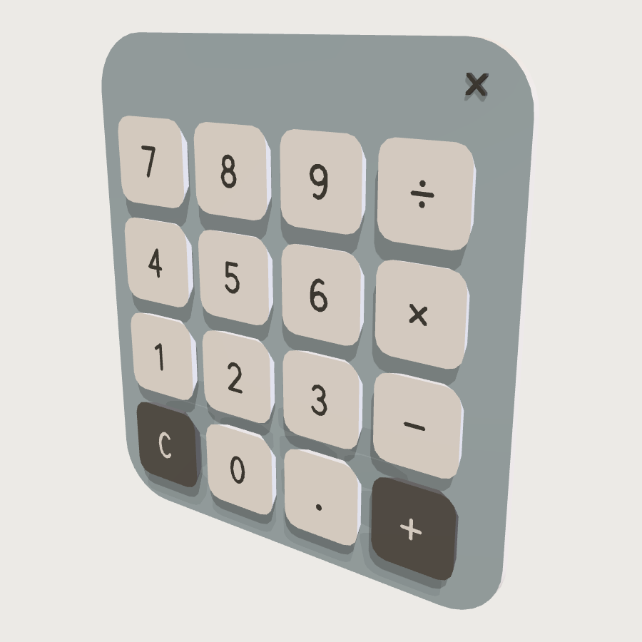 Numeric Keypad low-poly 3D model
