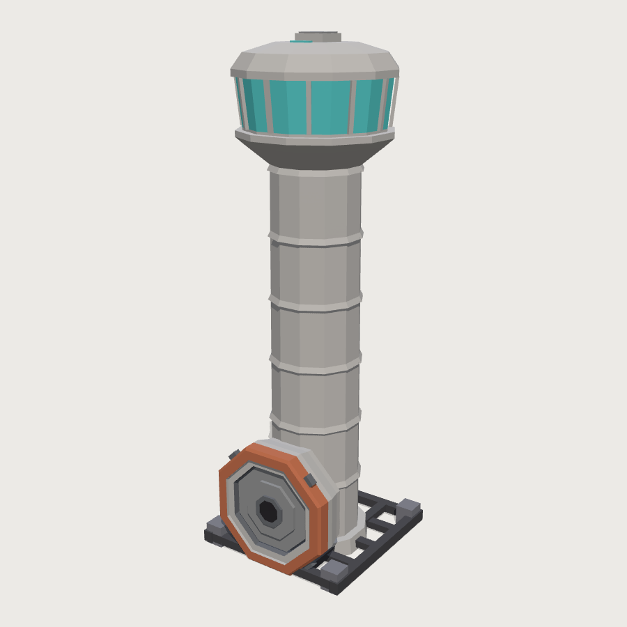 Observation Tower low-poly 3D model