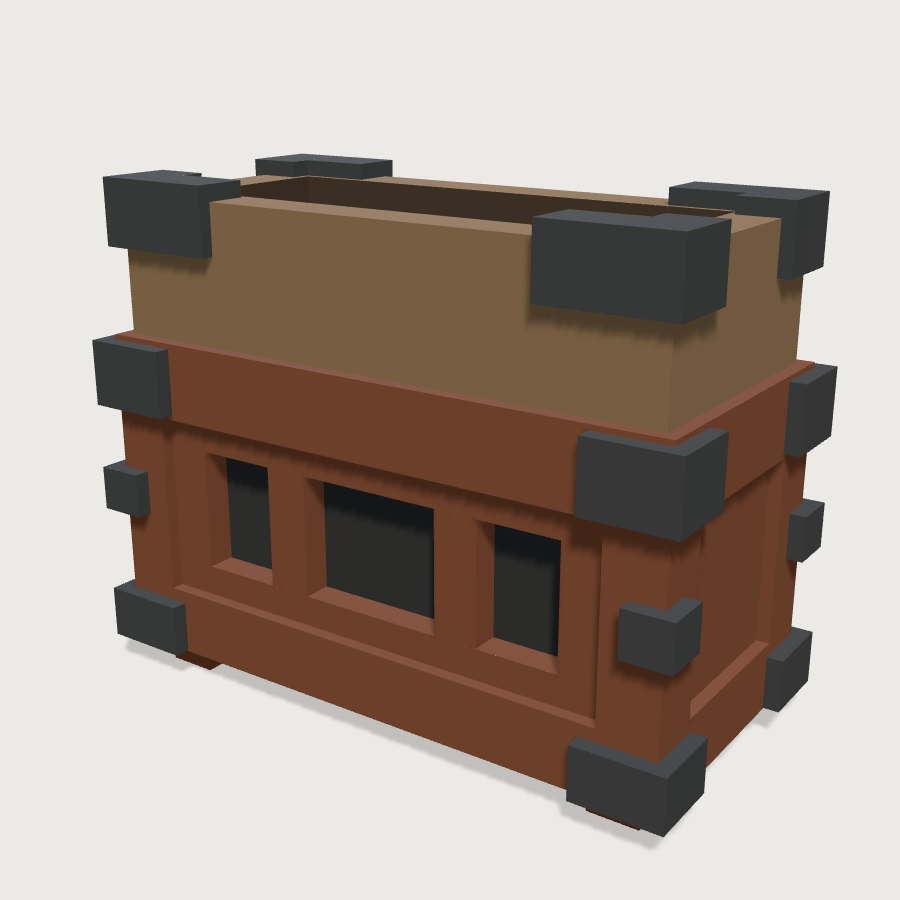 Offering Box low-poly 3D model