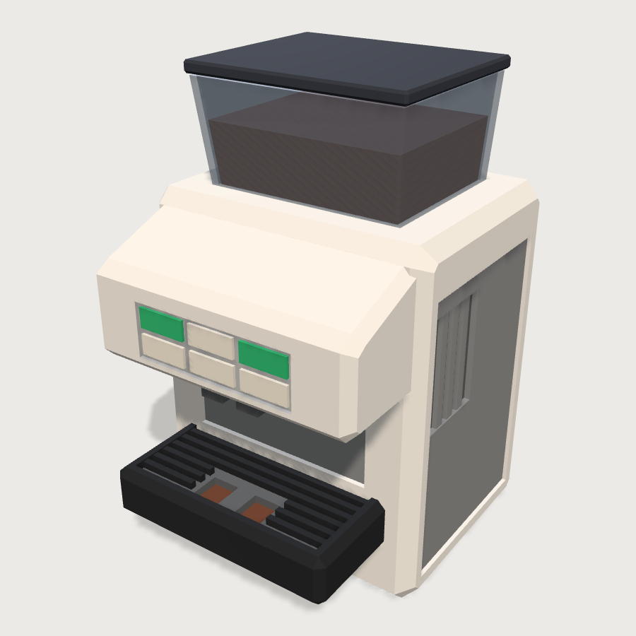 Office Coffee Machine low-poly 3D model