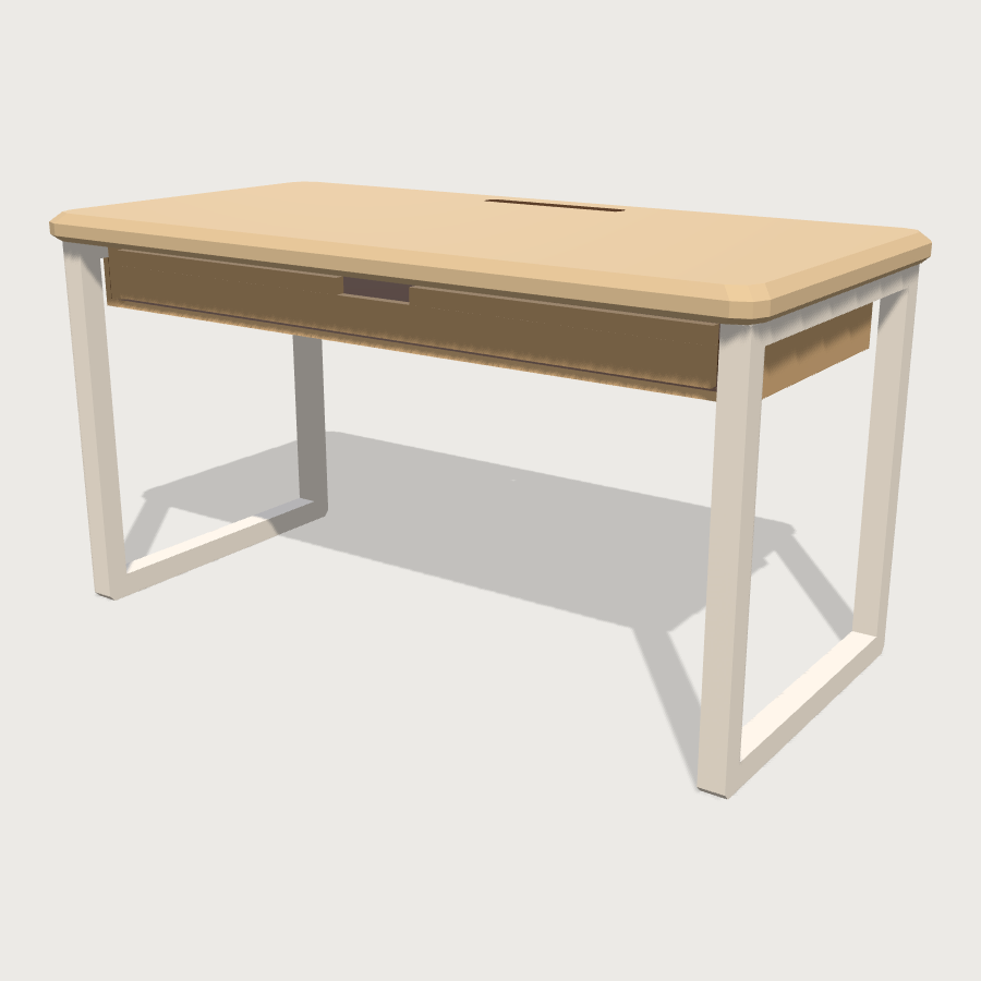 Office Desk low-poly 3D model