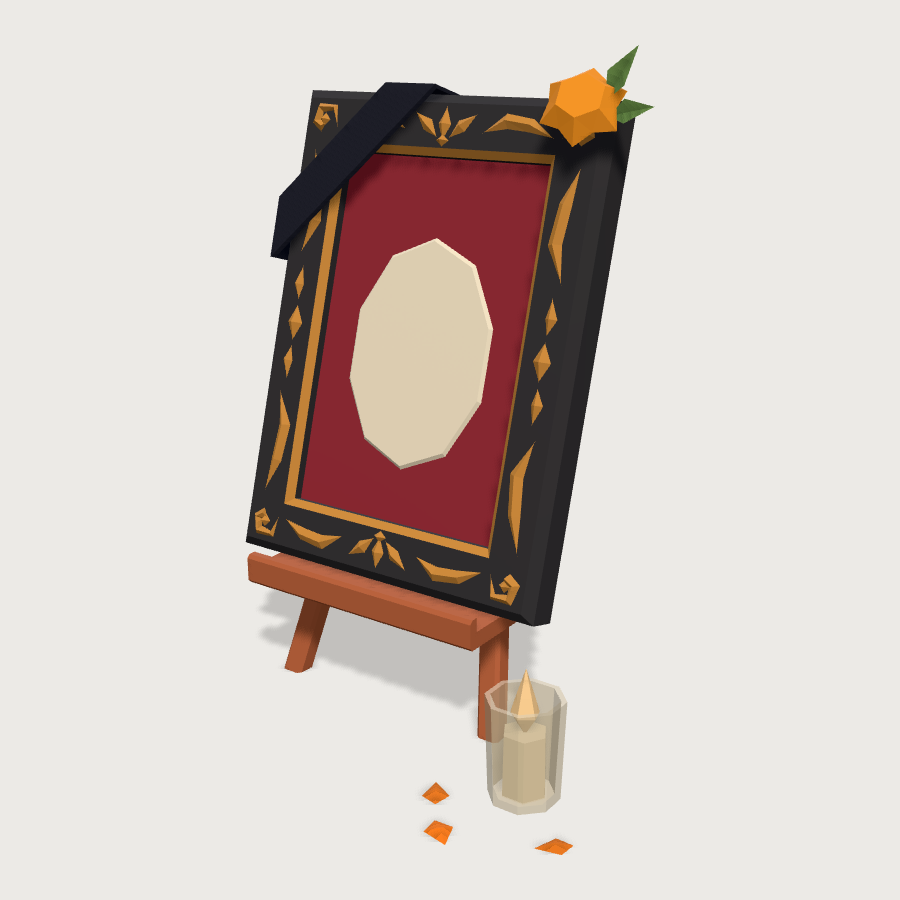 Ofrenda Portrait Frame low-poly 3D model