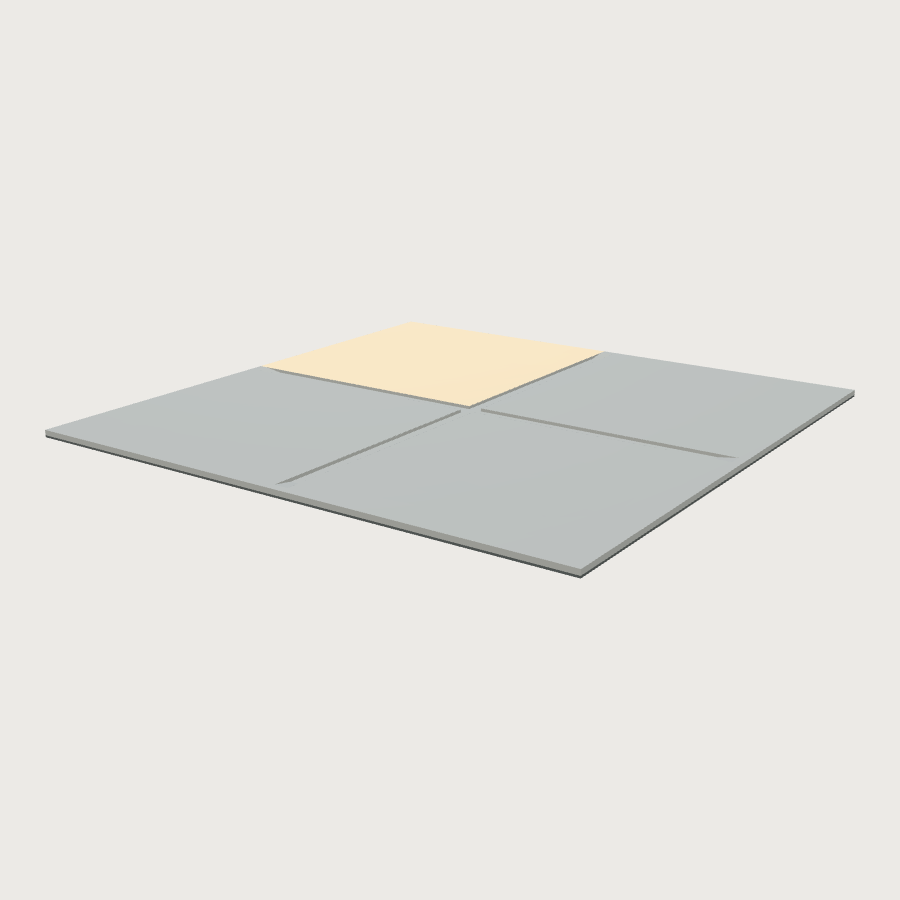 Old-world concrete tile low-poly 3D model