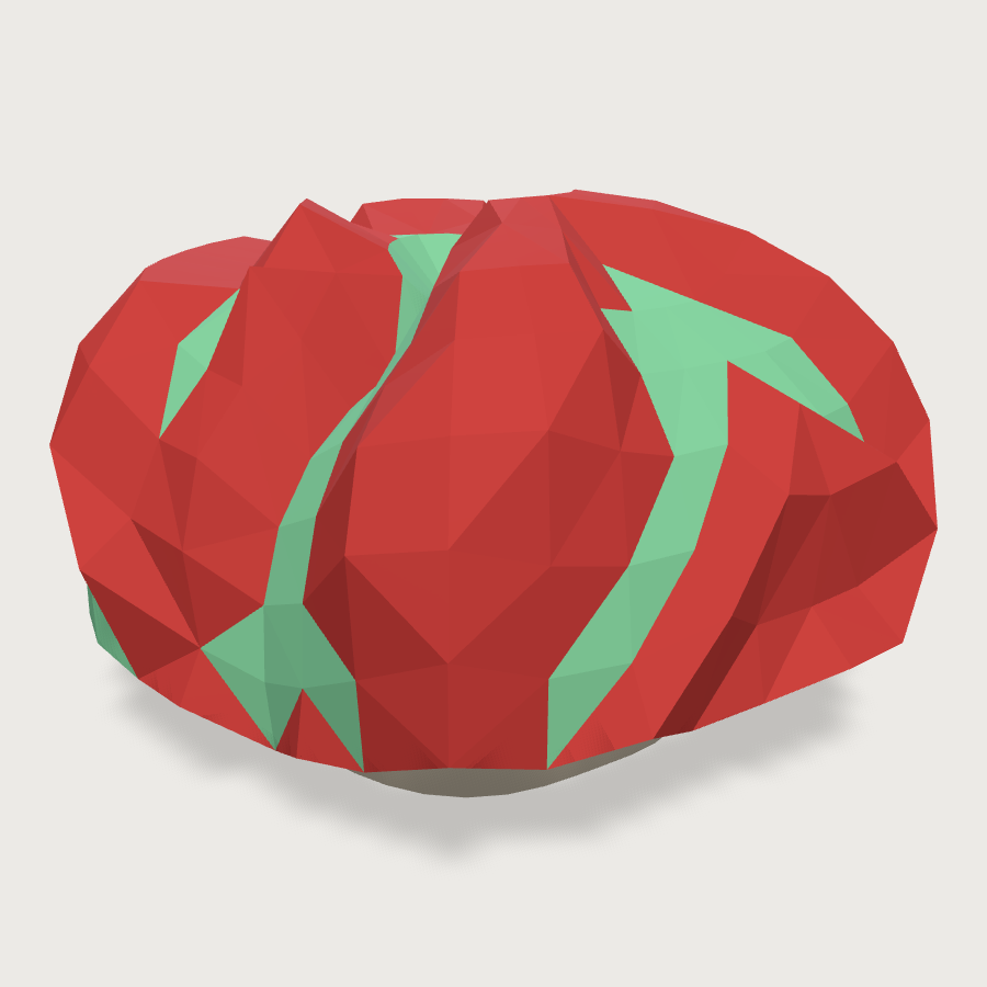 Open Brain Coral low-poly 3D model