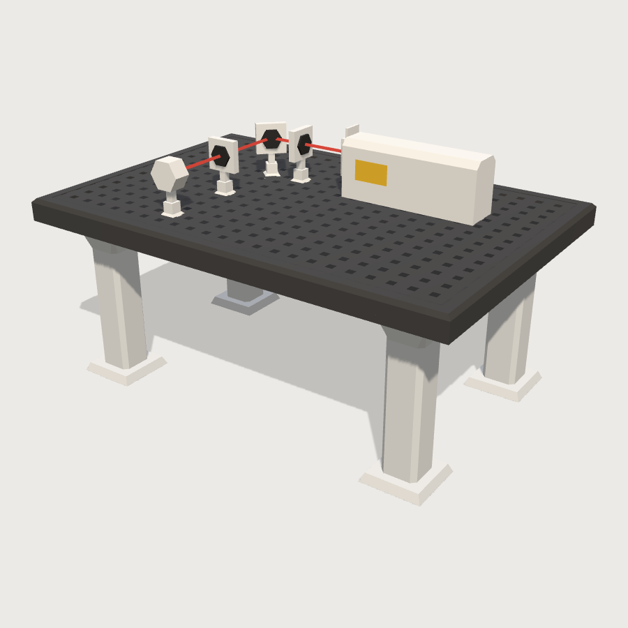 Optics Table low-poly 3D model