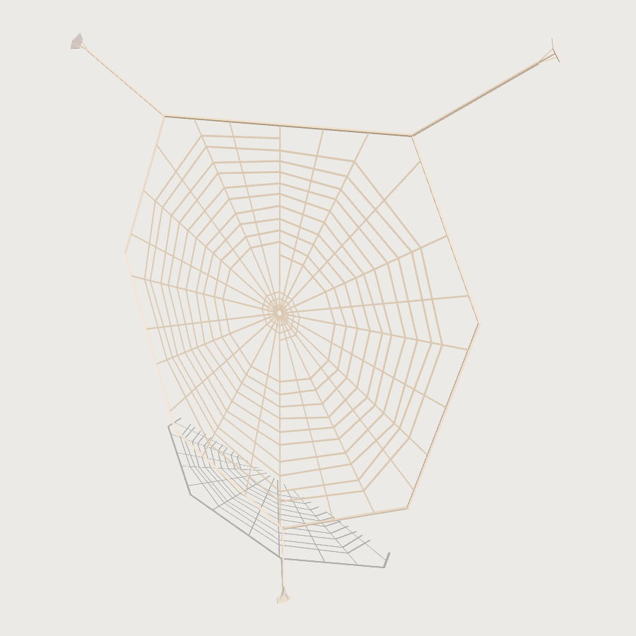 Orb Web low-poly 3D model