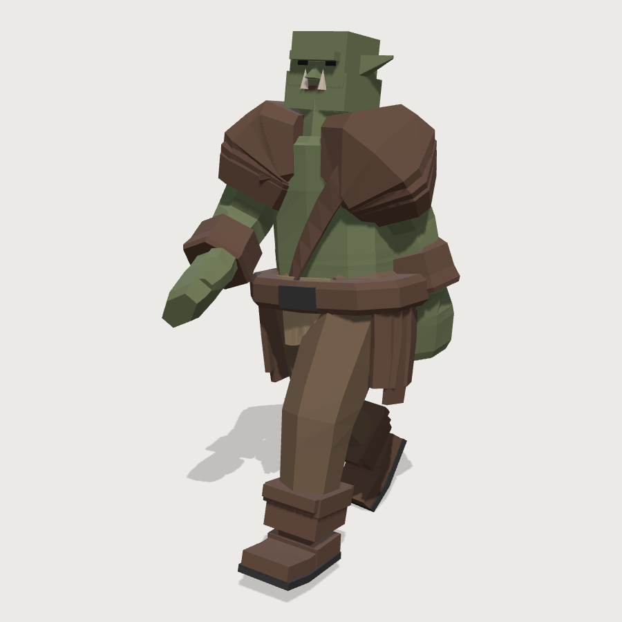 Orc Brute low-poly 3D model