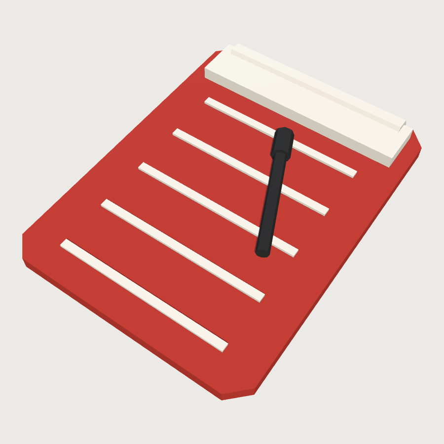 Order Pad low-poly 3D model