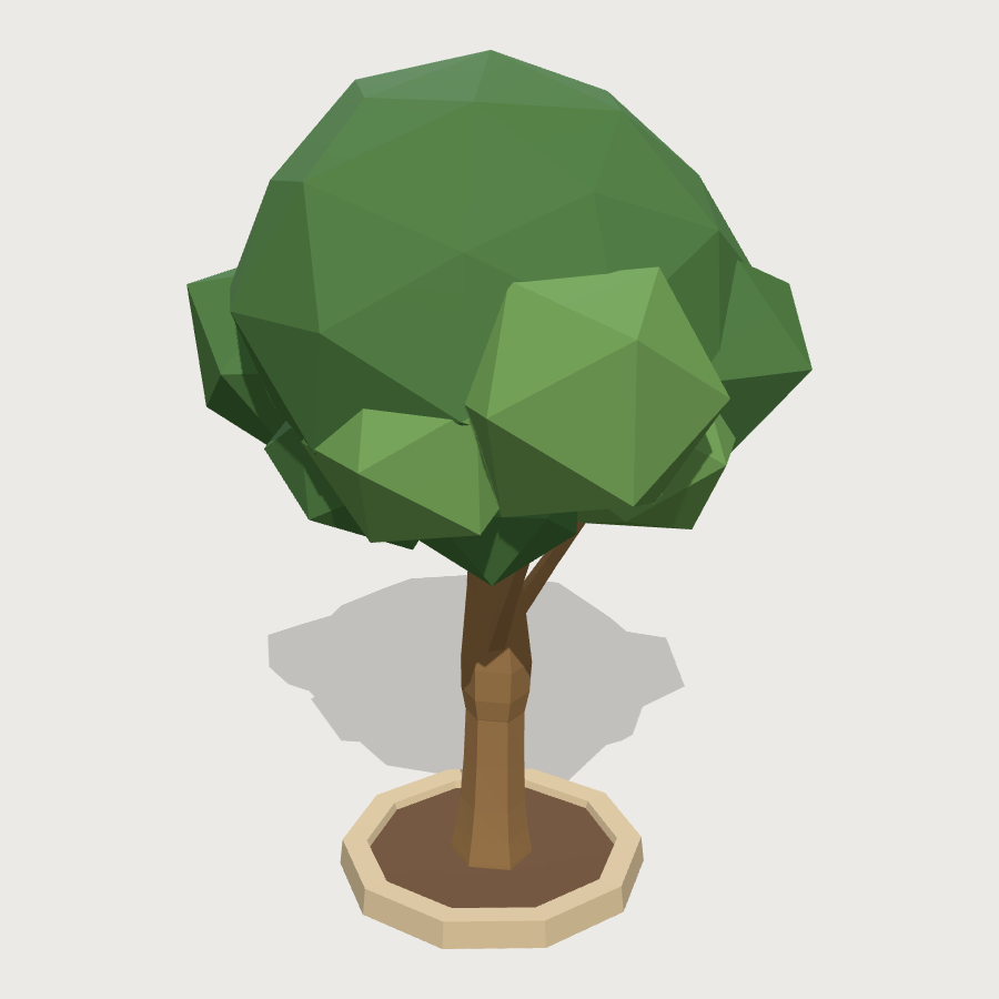 Ornamental Front-Yard Tree low-poly 3D model