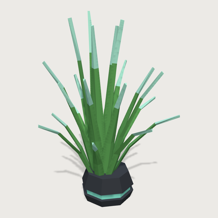 Ornamental Grass Tuft low-poly 3D model