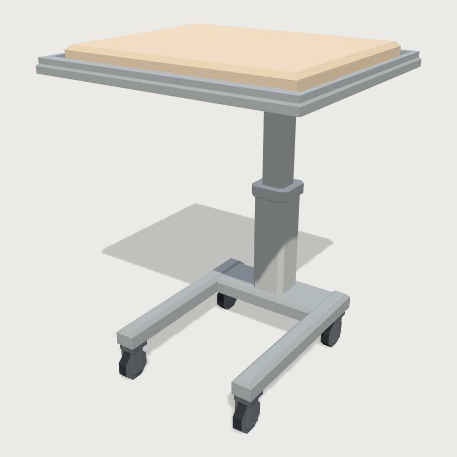 Overbed Table low-poly 3D model