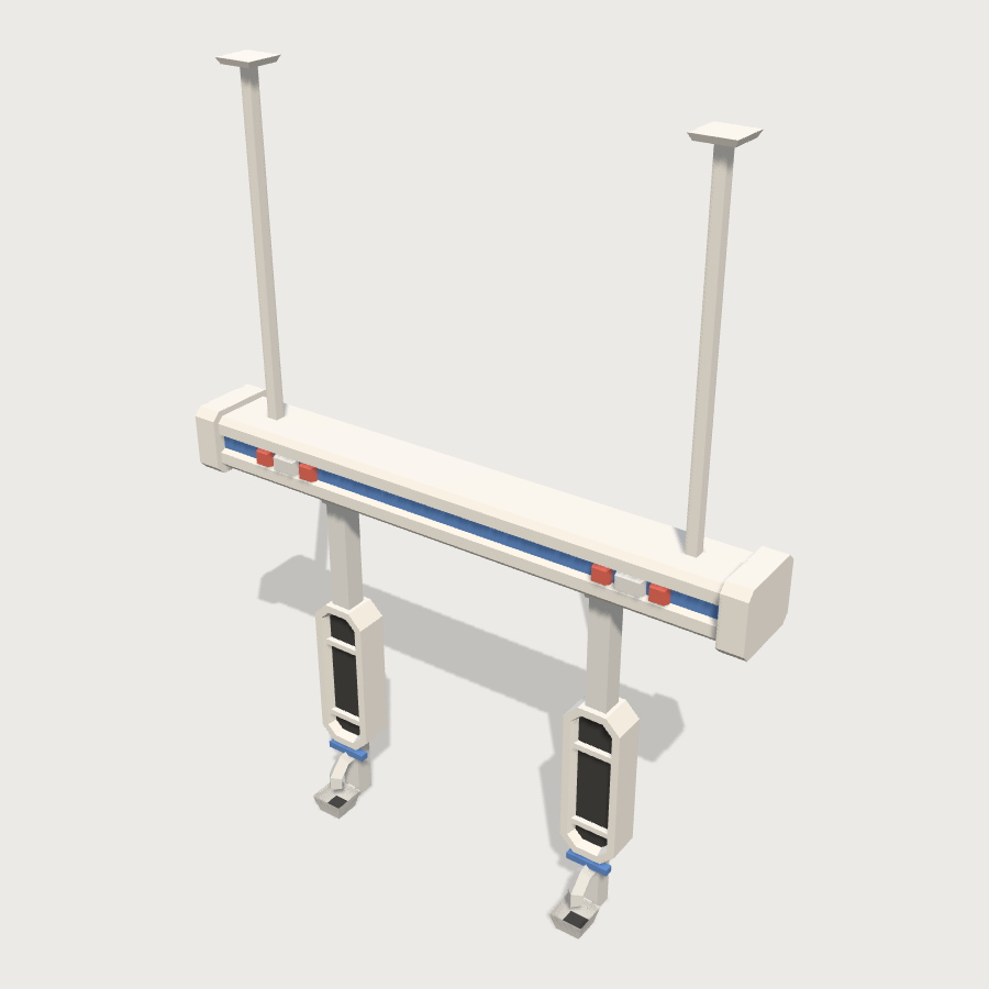 Overhead Service Spine low-poly 3D model