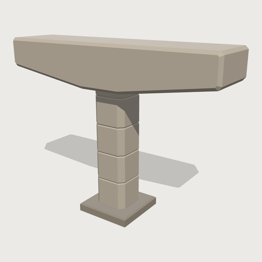 Overpass Pier low-poly 3D model