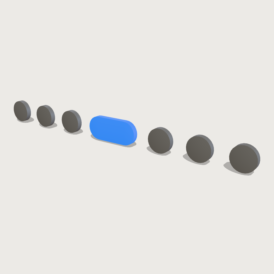 Pagination Dots low-poly 3D model