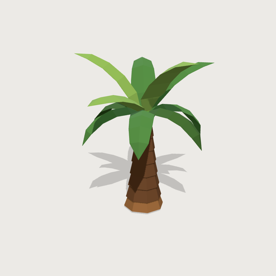 Palm Sapling low-poly 3D model