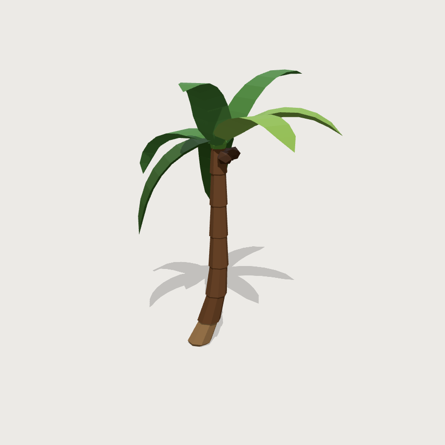 Palm Tree low-poly 3D model