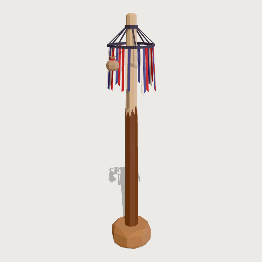Palo Encebado low-poly 3D model