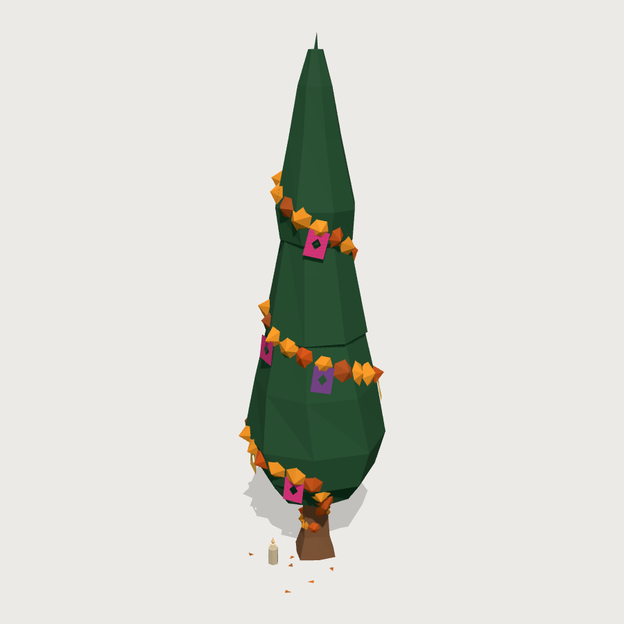 Panteón Cypress low-poly 3D model
