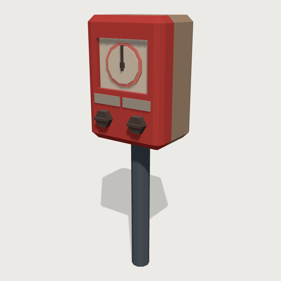 Parking Meter low-poly 3D model