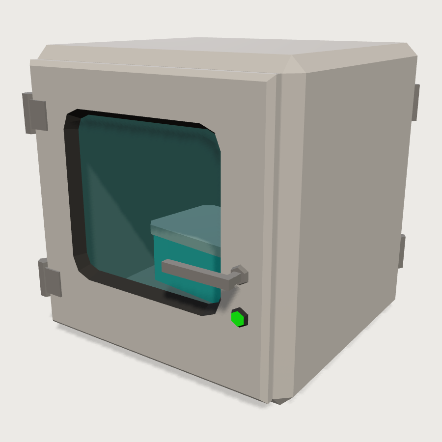 Pass-Box Hatch low-poly 3D model