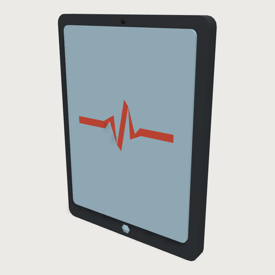 Patient Chart Tablet low-poly 3D model