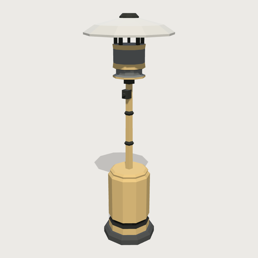 Patio Heater low-poly 3D model