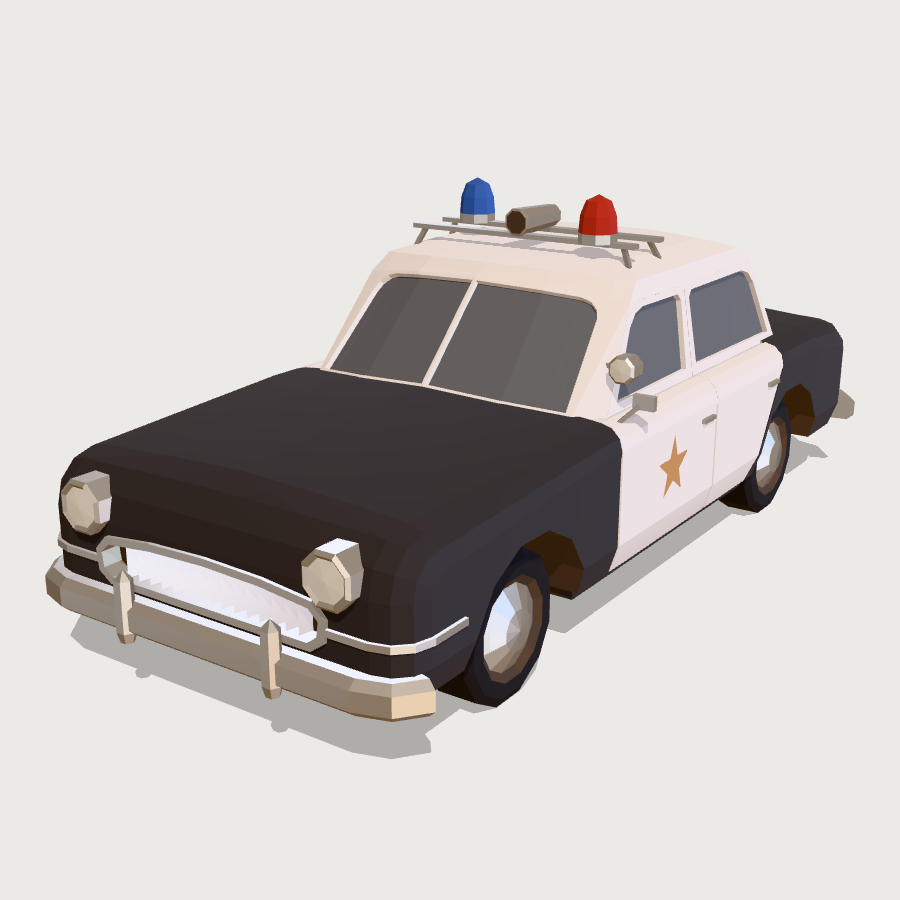 Patrol Cruiser low-poly 3D model