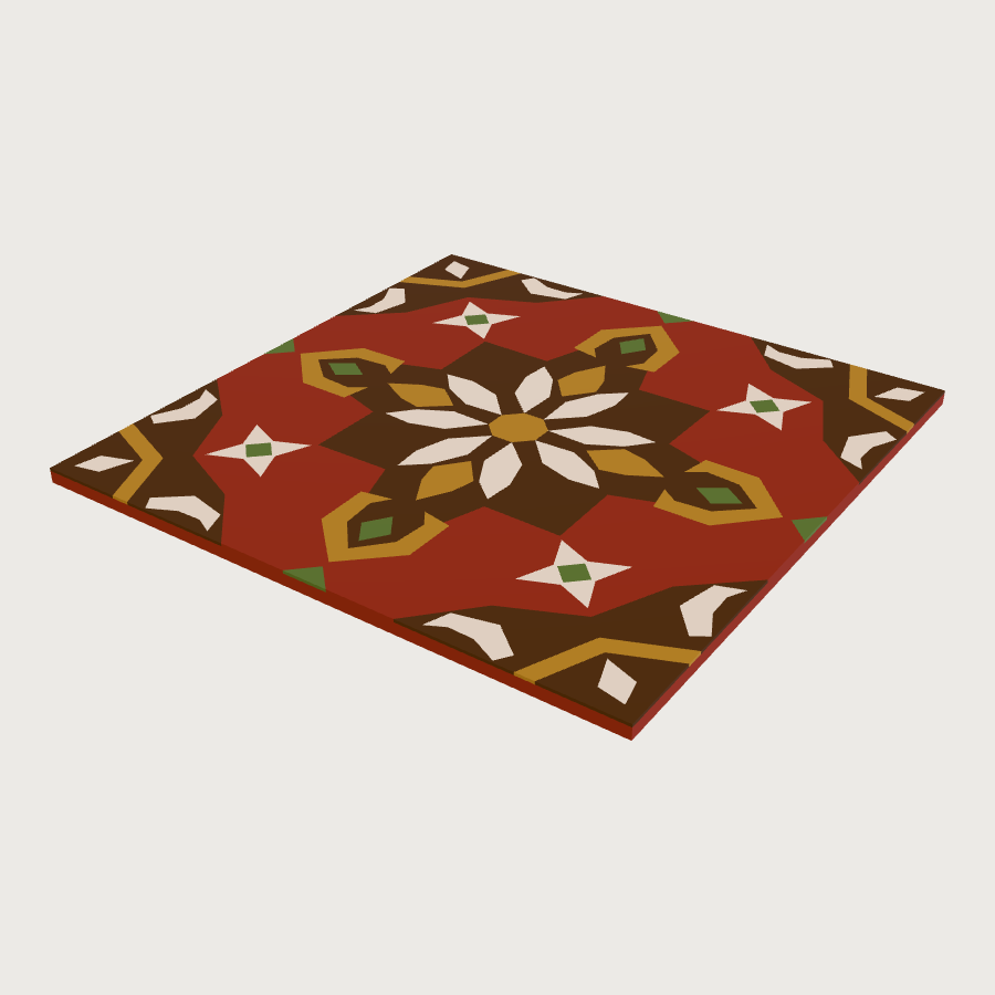 Patterned Casino Carpet Tile low-poly 3D model