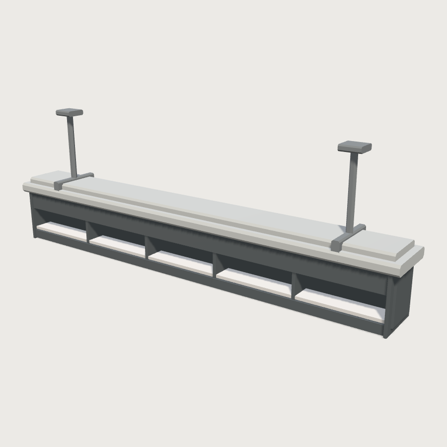 Pendant Strip Light low-poly 3D model
