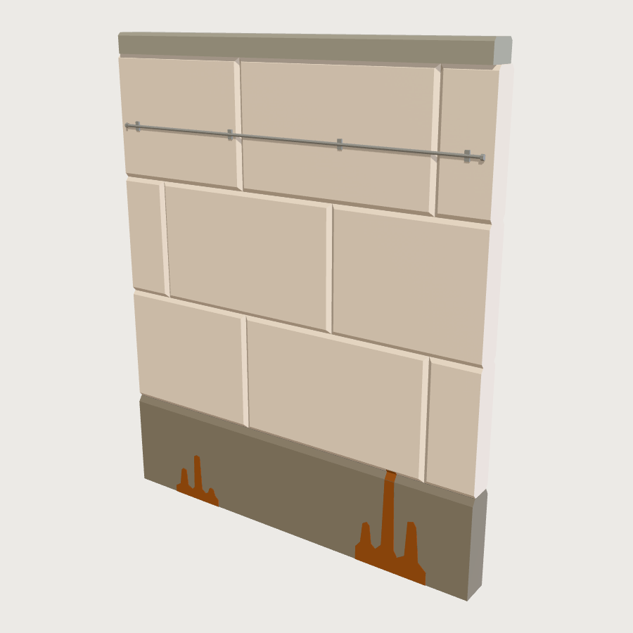 Perimeter Wall Run low-poly 3D model