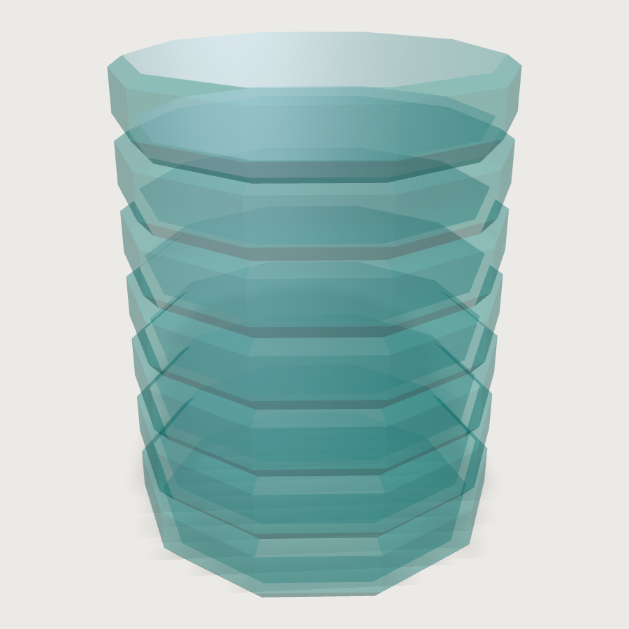 Petri Dish Stack low-poly 3D model
