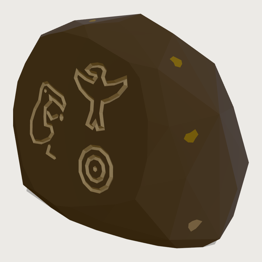 Petroglyph Boulder low-poly 3D model