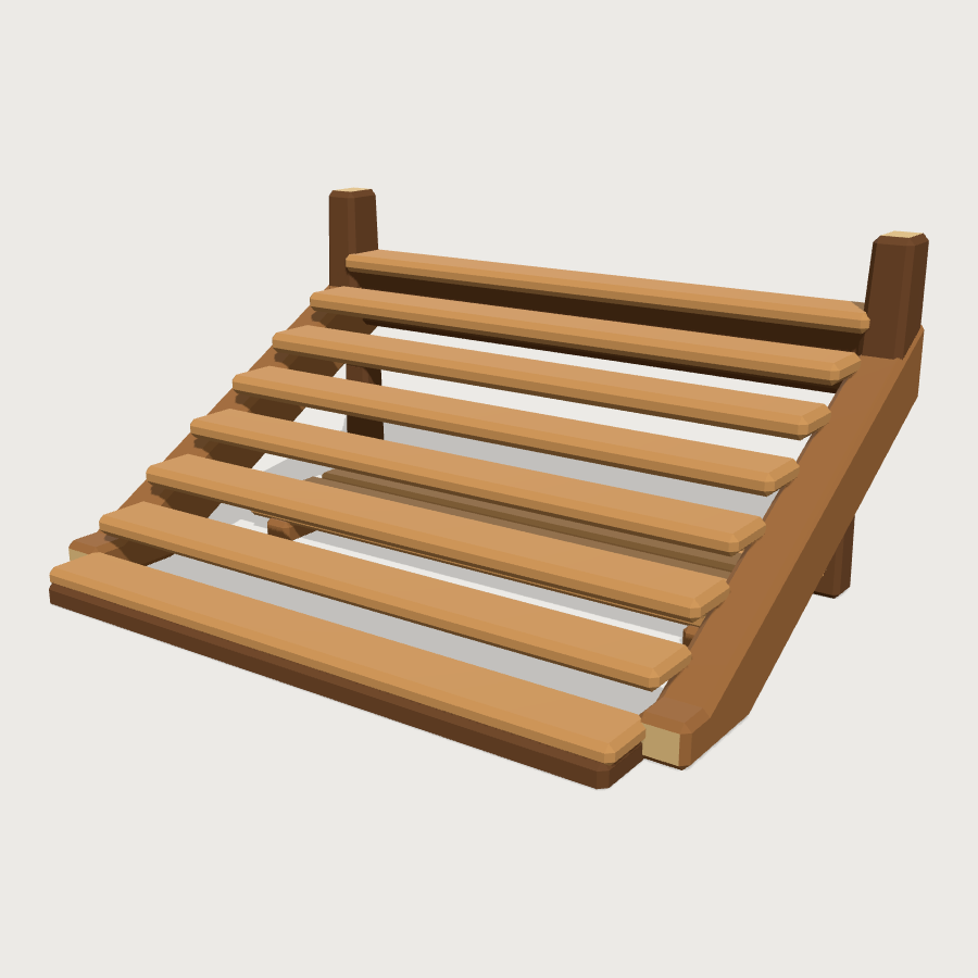 Pier Access Stair low-poly 3D model
