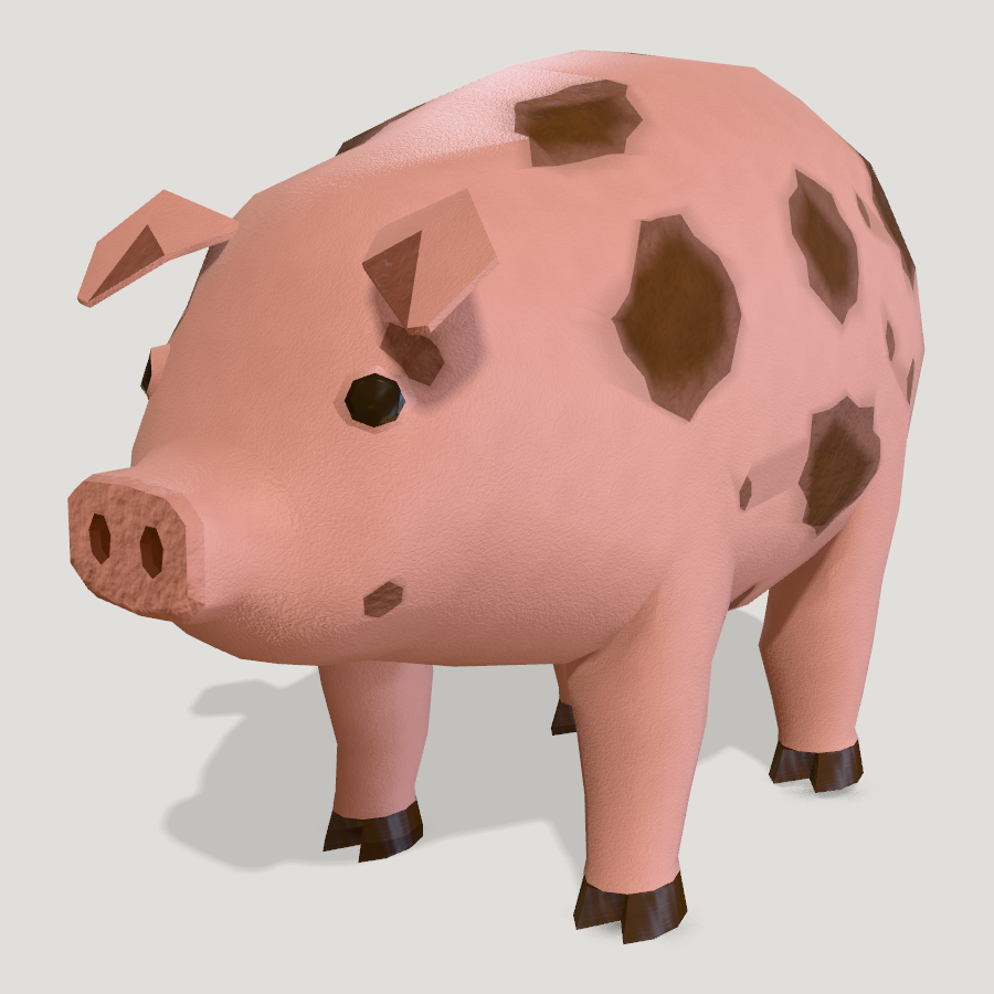 Pig HD 3D model