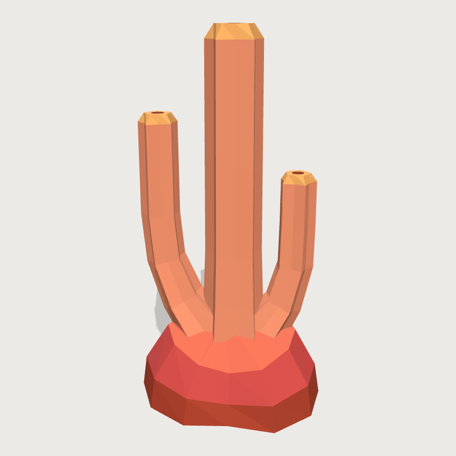 Pillar Coral low-poly 3D model