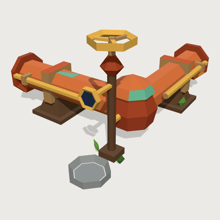 Pipe junction low-poly 3D model