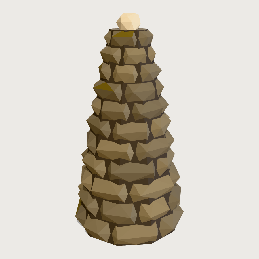 Pipi Horeko Cairn low-poly 3D model