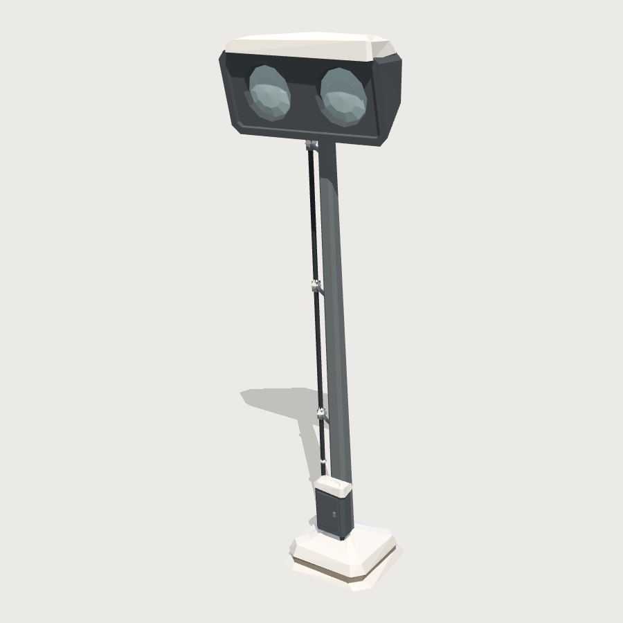 Piste Floodlight Mast low-poly 3D model
