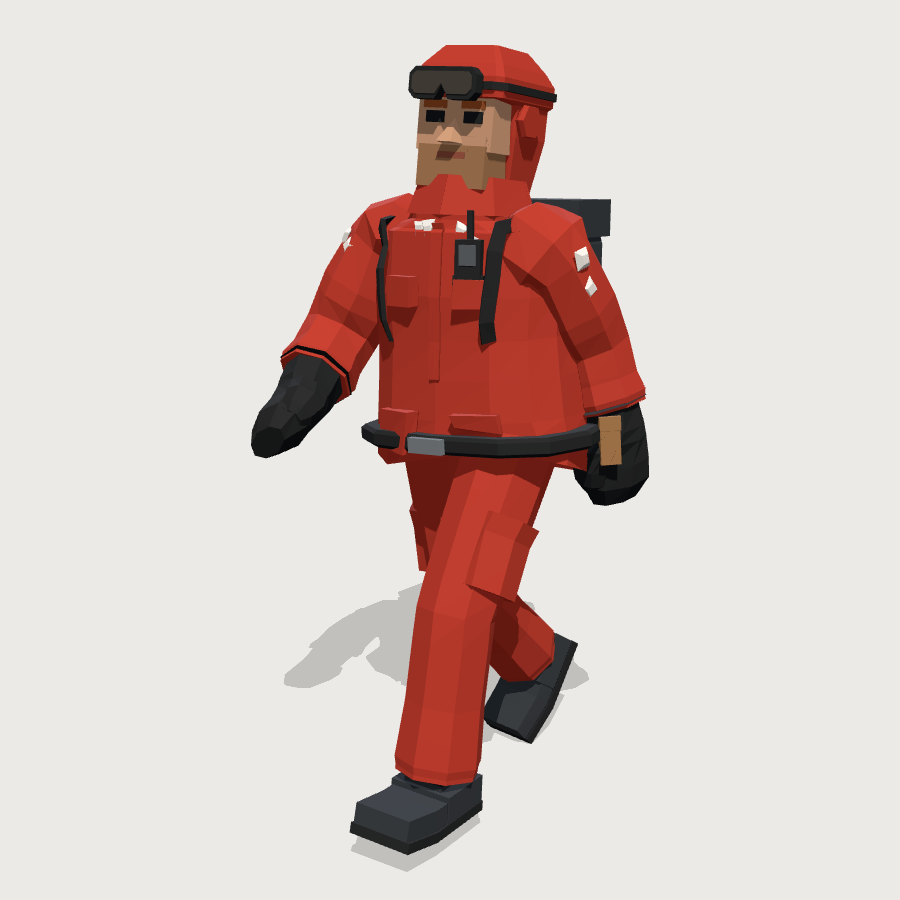 Piste Patroller low-poly 3D model