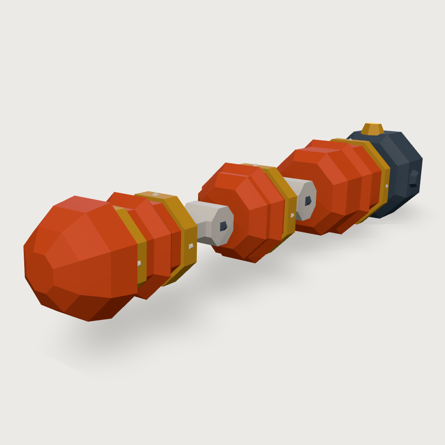 Piston Middle Finger low-poly 3D model