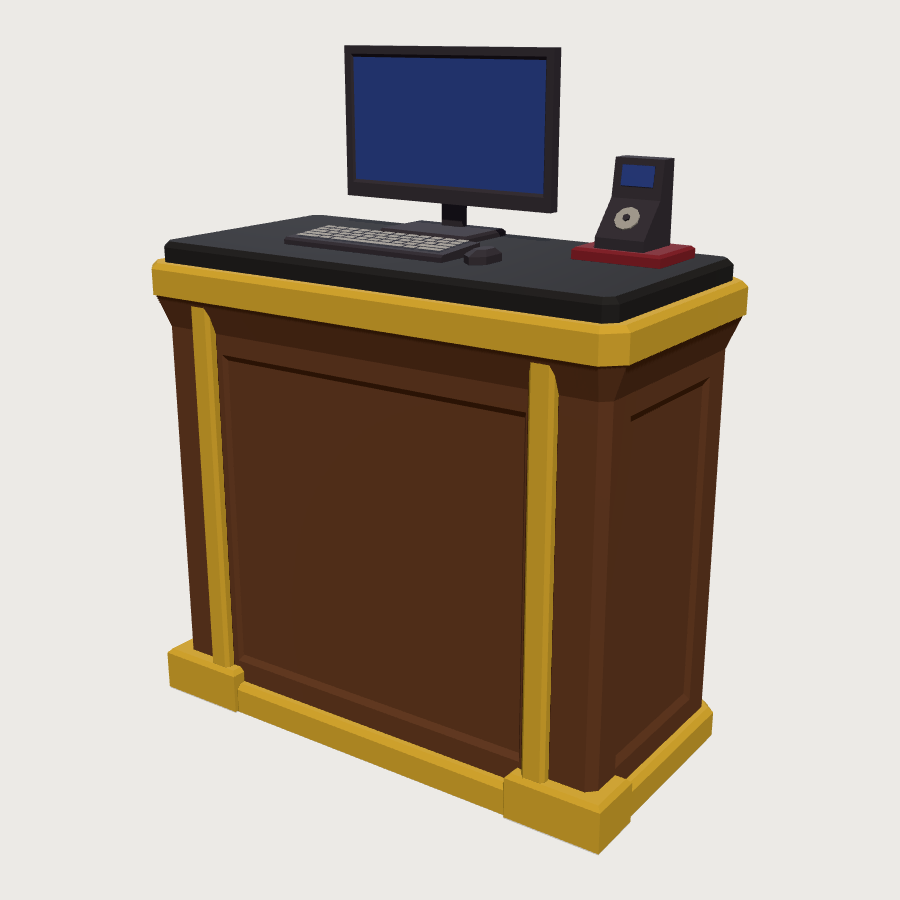 Pit Podium low-poly 3D model