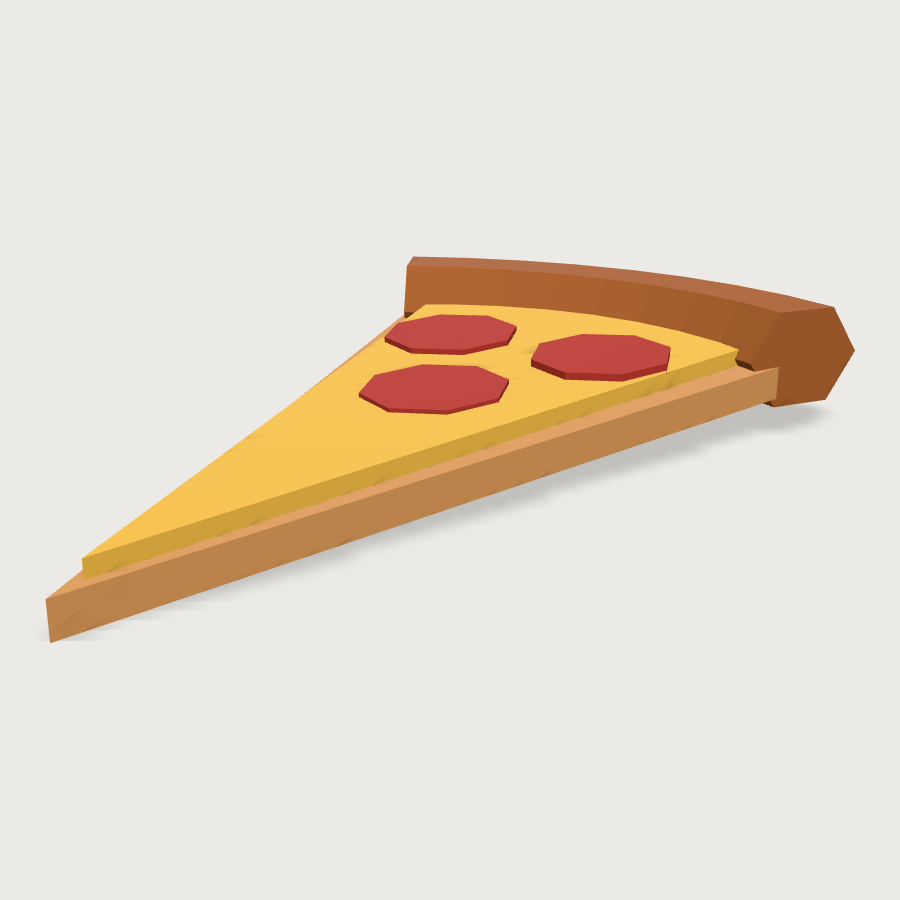 Pizza Slice low-poly 3D model