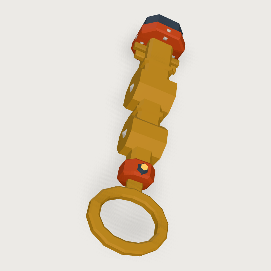 Winding-Key Pinky low-poly 3D model