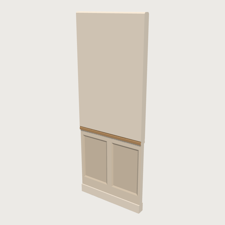Plain Wall Segment low-poly 3D model